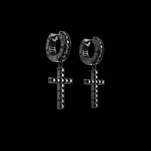 Fashion MJ Jones DNA Cage Cross Earrings