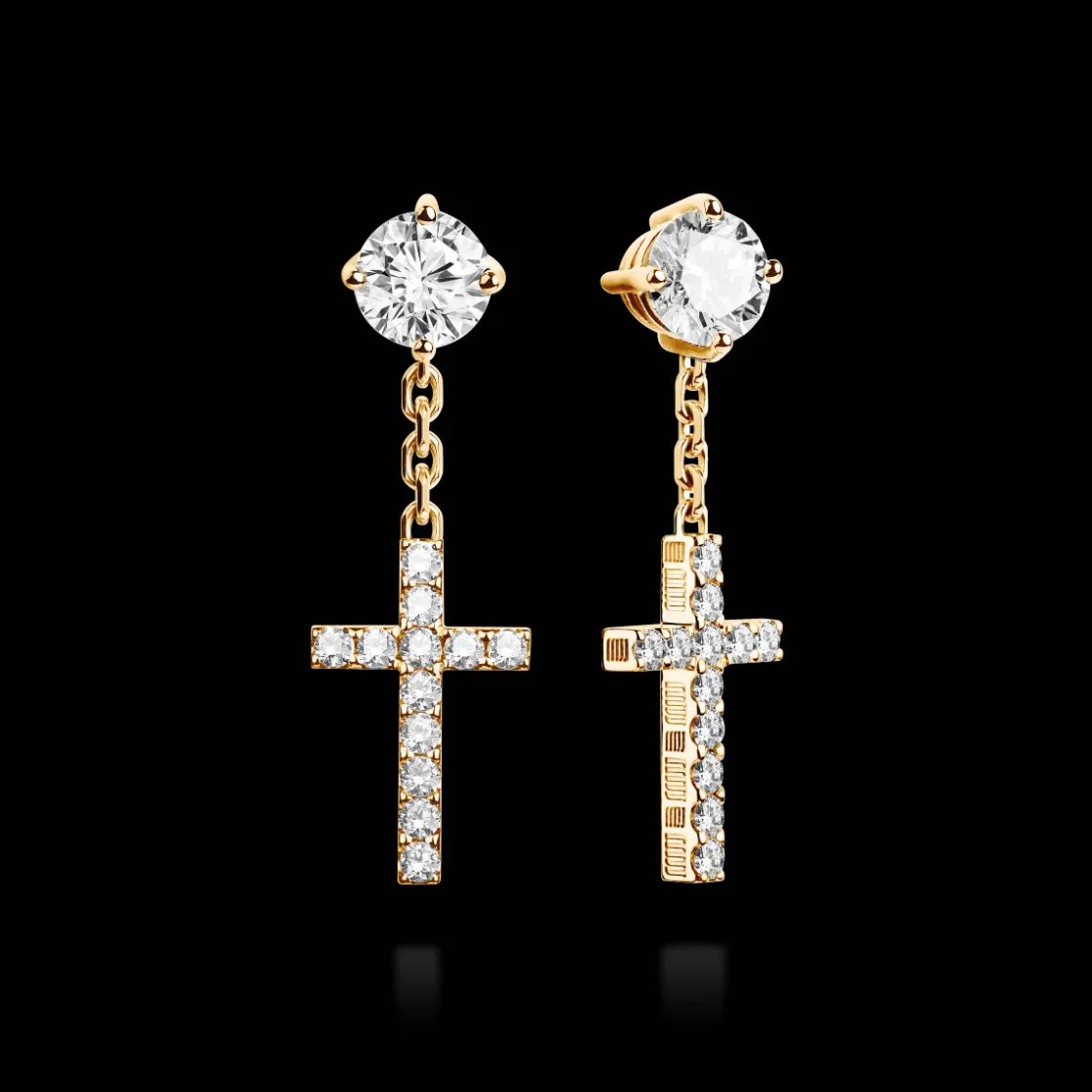 dna_cage_cross_earrings_0-7.webp Clearance MJ Jones DNA Cage Cross Earrings