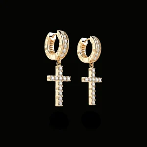 Clearance MJ Jones DNA Cage Cross Earrings