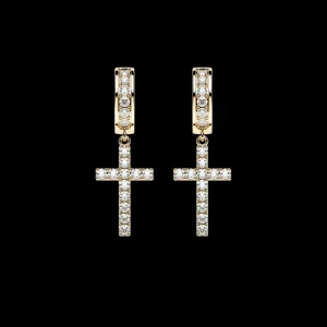Clearance MJ Jones DNA Cage Cross Earrings