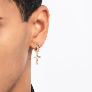 Clearance MJ Jones DNA Cage Cross Earrings
