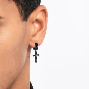 Fashion MJ Jones DNA Cage Cross Earrings