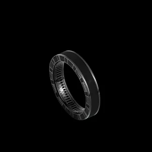 Online MJ Jones DNA Cage Ring Black Enamel