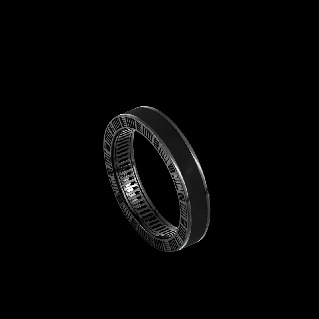 dna_cage_ring_black_ename_0-1.webp Online MJ Jones DNA Cage Ring Black Enamel