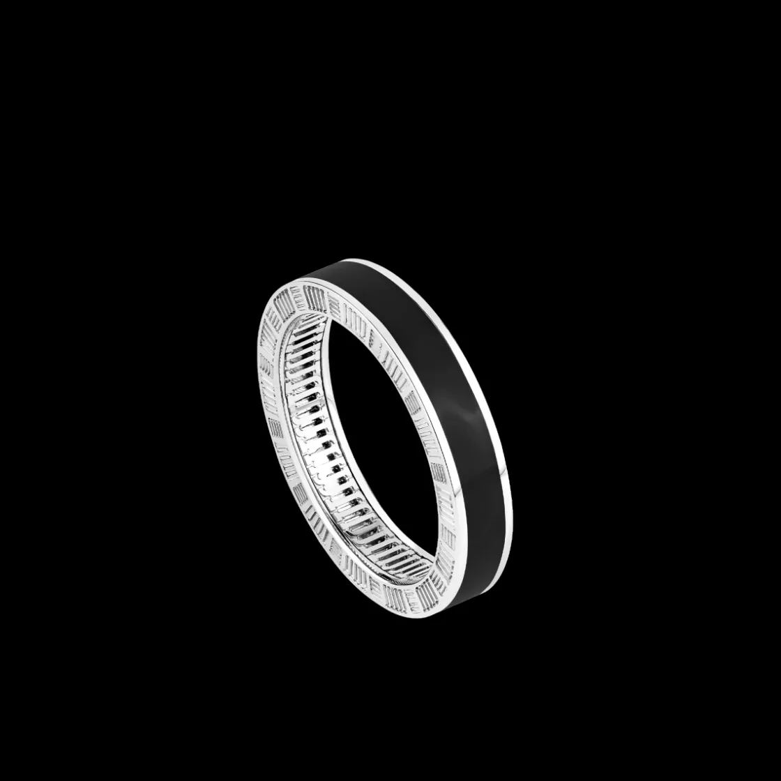dna_cage_ring_black_ename_0.webp Hot MJ Jones DNA Cage Ring Black Enamel
