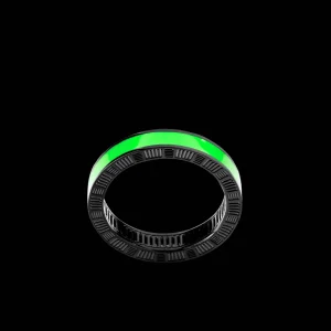 Clearance MJ Jones DNA Cage Ring Green Enamel