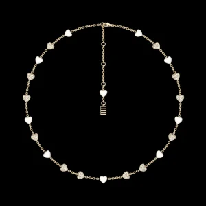 Online MJ Jones Heart Multi Charm Necklace