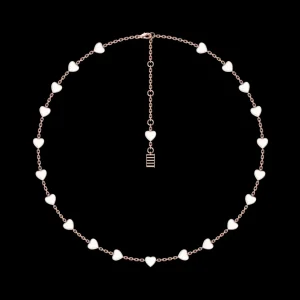 Hot MJ Jones Heart Multi Charm Necklace