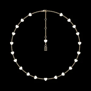 Online MJ Jones Heart Multi Charm Necklace