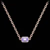 Fashion MJ Jones Jewel Charm Pendant Purple Amethyst