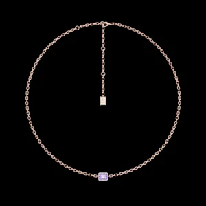 Fashion MJ Jones Jewel Charm Pendant Purple Amethyst