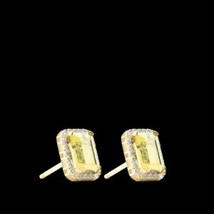 Clearance MJ Jones Jewel Earrings Yellow Quartz