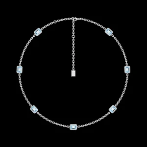 Online MJ Jones Jewel Multi Charm Necklace Blue Topaz