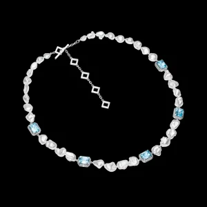 Sale MJ Jones Jewel Multi Charm Necklace Blue Topaz