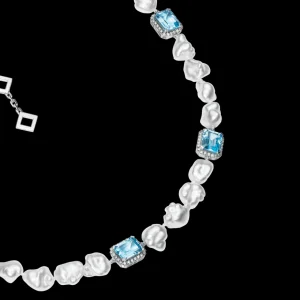 Sale MJ Jones Jewel Multi Charm Necklace Blue Topaz