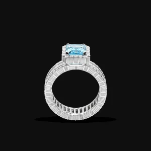 New MJ Jones Jewel Ring Blue Topaz