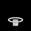 Sale MJ Jones Radiant Halo Diamond Engagement Ring