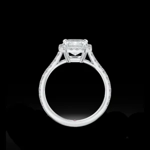 Sale MJ Jones Radiant Halo Diamond Engagement Ring