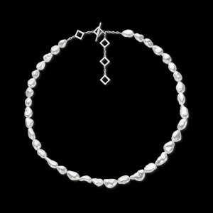 Best MJ Jones White Keshi Pearl Necklace