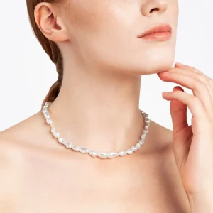Best MJ Jones White Keshi Pearl Necklace