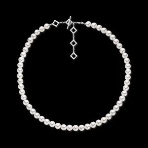 Sale MJ Jones White Round Pearl Necklace