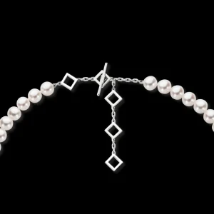 Sale MJ Jones White Round Pearl Necklace