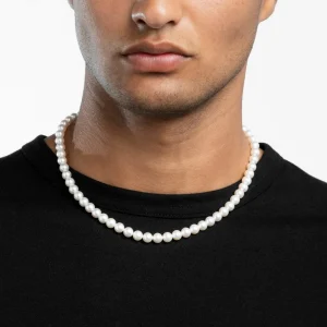 Sale MJ Jones White Round Pearl Necklace